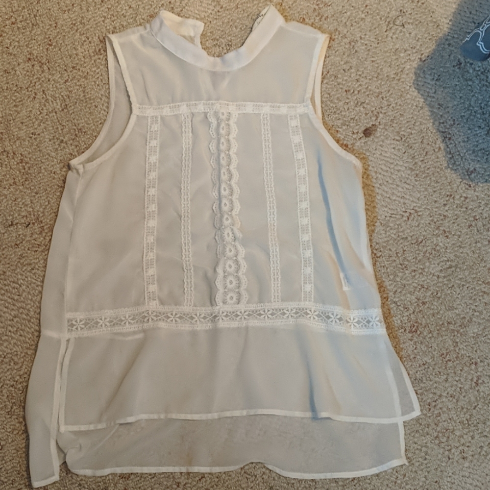 Sheer white top